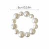 1 Stück Armband Armband Perlenkopf Haargummi Französisch Romantisches Haargummi Armband Dual-Use Großer Perlenhaarring
