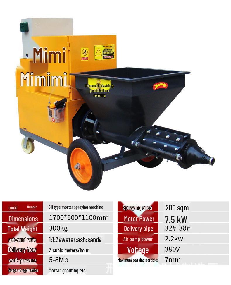 Multi-Function Automatic Wall Plastering and Grouting Machine for Interior & Exterior