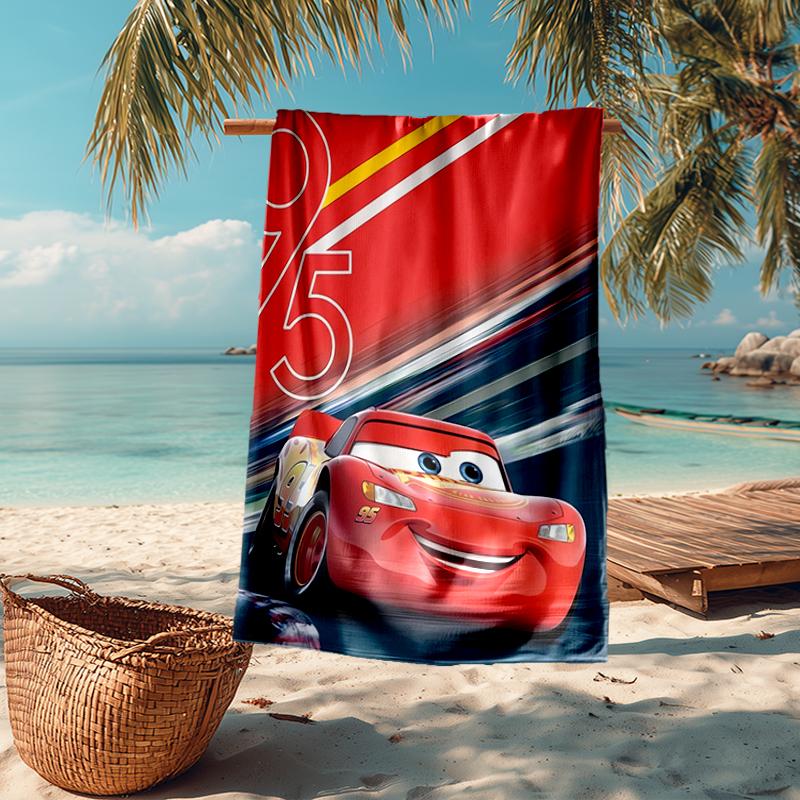 Ultra-Soft Beach Towel with Cars Theme,Ideal for Pool - Camping, Diving - Perfect Travel Essential, Vibrant Beach Towel.