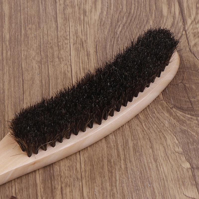 Arklio šerių šepetys Medinė rankena Valymo šepetys Minkšti arklio šeriai Skalbimo valymo šepetys Baldams Drabužiams Paltui Kostiumui Pūkams Drabužiams