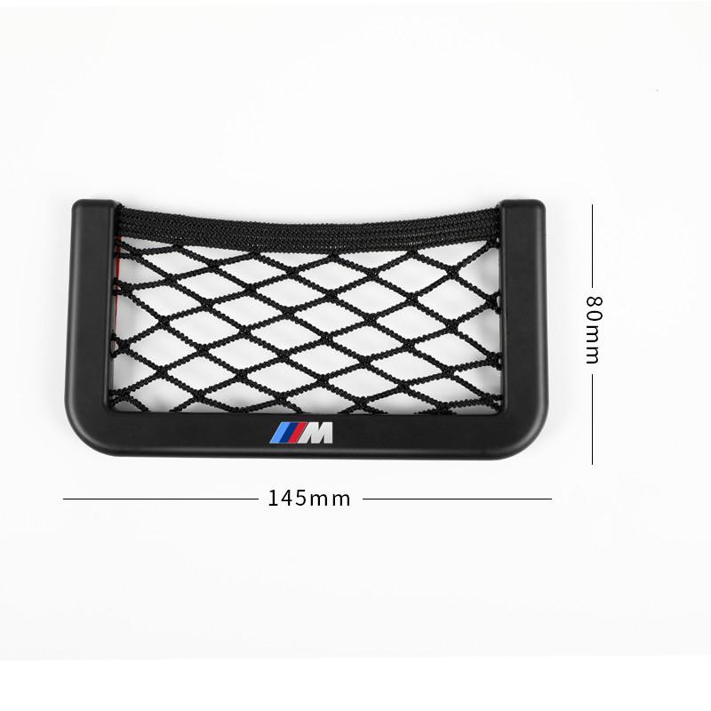 Phone Holder Pocket Organizer Car Storage Net Bag For BMW X1 X2 X3 X5 X4 X6 X7 G30 G20 M2 M3 M4 Accessories