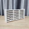 Multifunkční plastový stojan na držák razítek s 18/36/51/60 přihrádkami, kompatibilní s poduškou na inkoust, přenosný design pro hobby místnosti