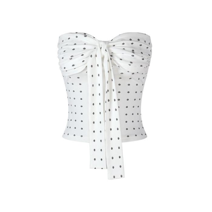 Sexy Pure Desire Style Strapless Blouse For Summer Fashion Women