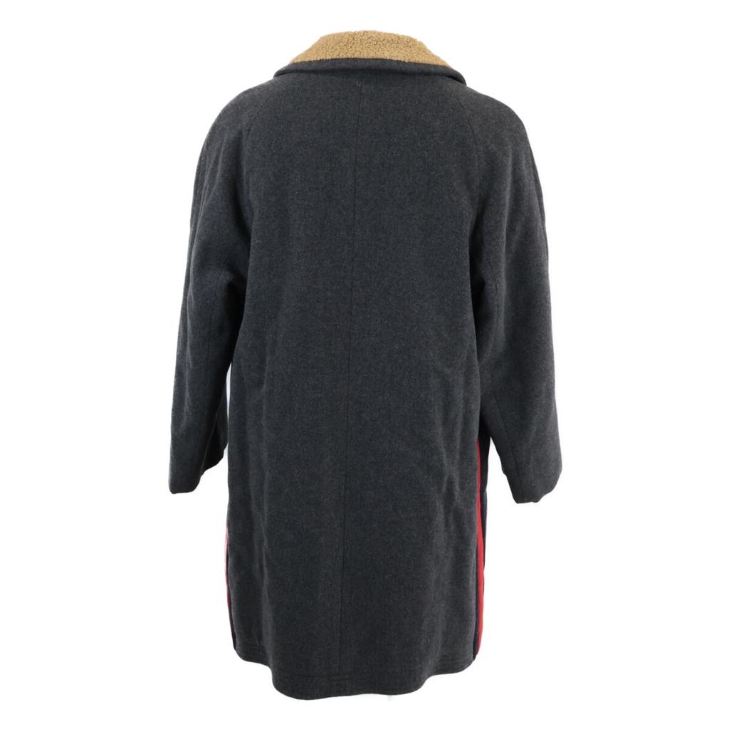 GUCCI Domestic regular 495710 Side line double-breasted fleece lining coat 44 Gray x BeigeUsed
