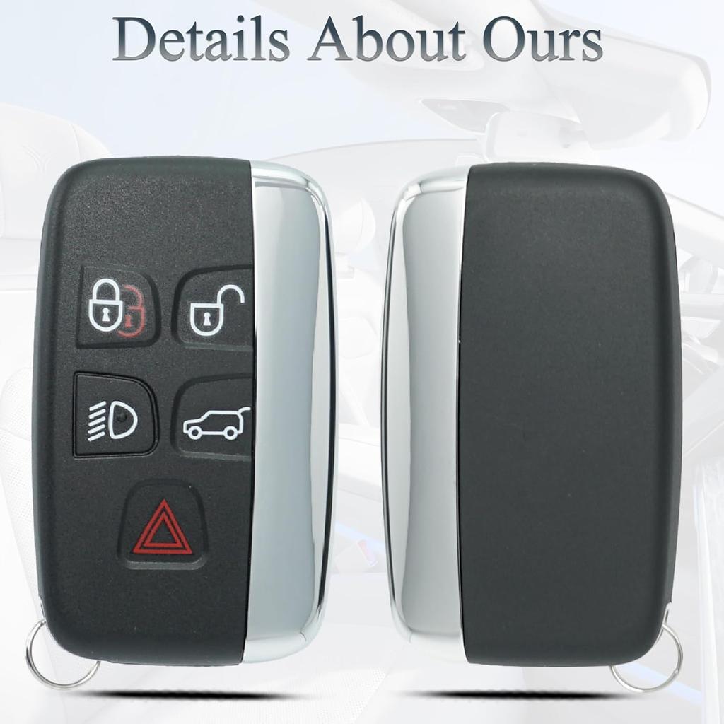 Key Fob Keyless Entry Fits for Land Rover Discovery LR2 LR4 Range Rover Evoque Sport Smart Remote Control 2011-2017 Jaguar F-Type XE XF XJ