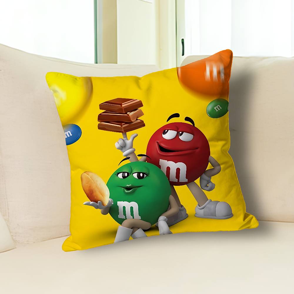 M-M-Ms-S C-Chocolates-S Various Sizes Square Pillow Case For Car Home Bedchamber Decor Custom Valentine gift