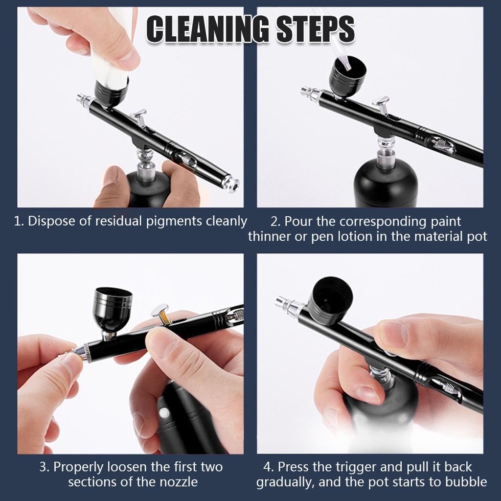 900 mAh 10/20/40ml Black Multi-Purpose Cordless Airbrush Set Spray Pump Gen Pen Air Compressor Kit Portable Air Brush Set Art Painting Spray Mini