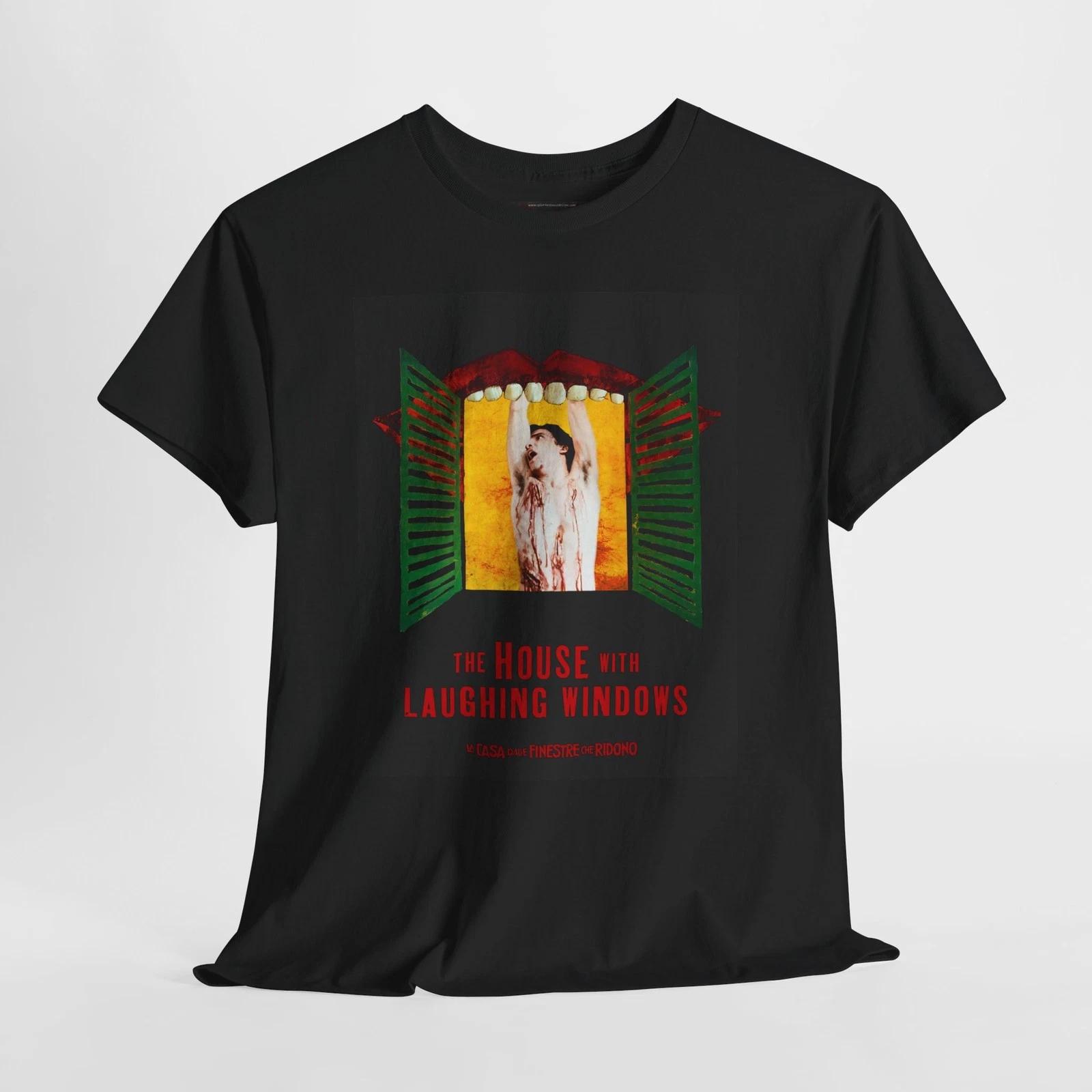 

House w/ Laughing Windows 1976 Retro Movie Poster Horror Unisex Graphic T-Shirt 4XL