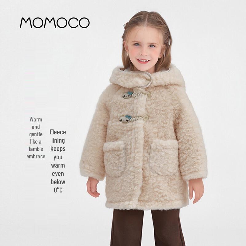 

MOMOCO Girls Winter Hooded Thick Furry Cotton Coat 105