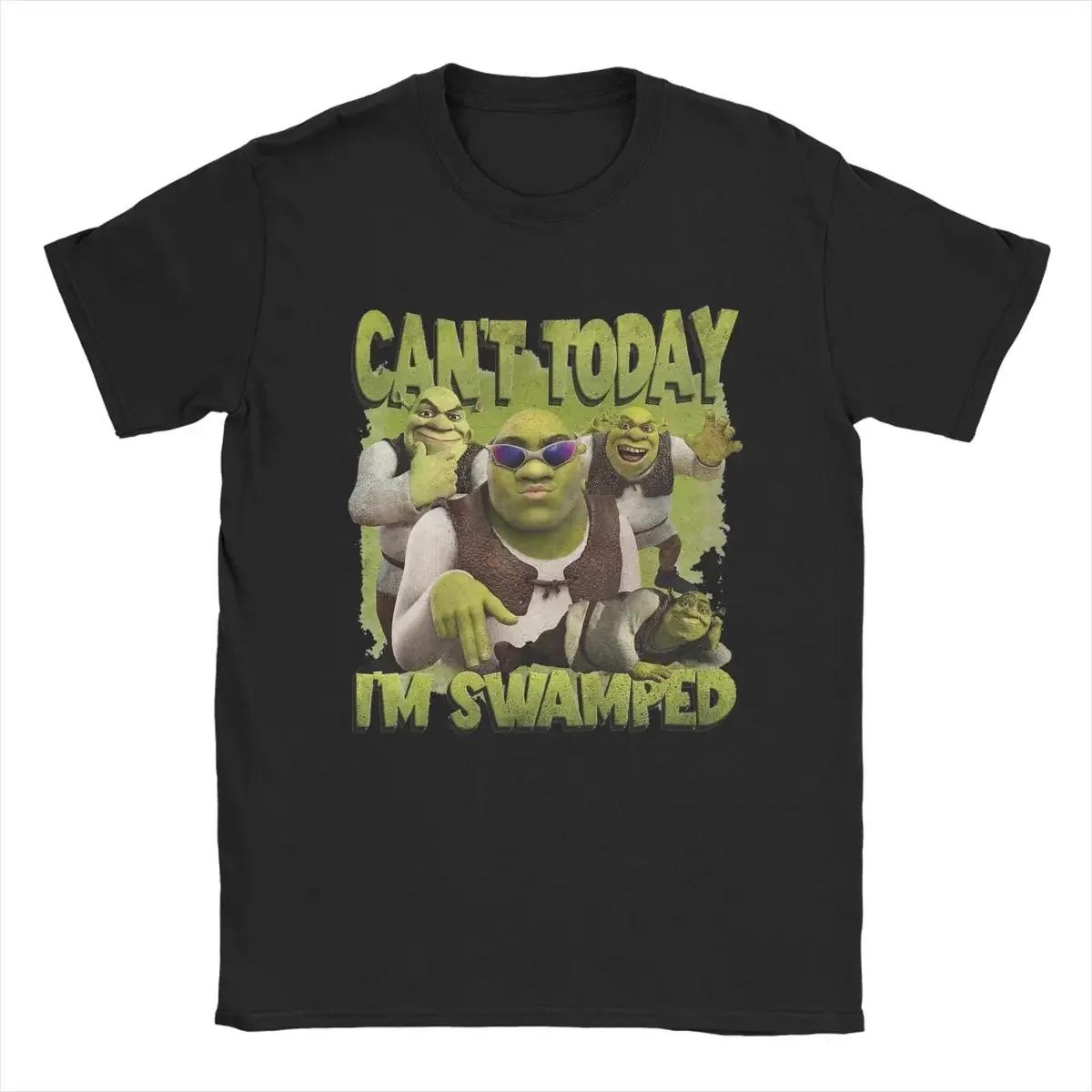 Can t Today I m Swamped T-Shirt Shreks Men Vintage Cotton Tee Shirt Round Neck Short Sleeve T Shirts Gift Idea Tops XL