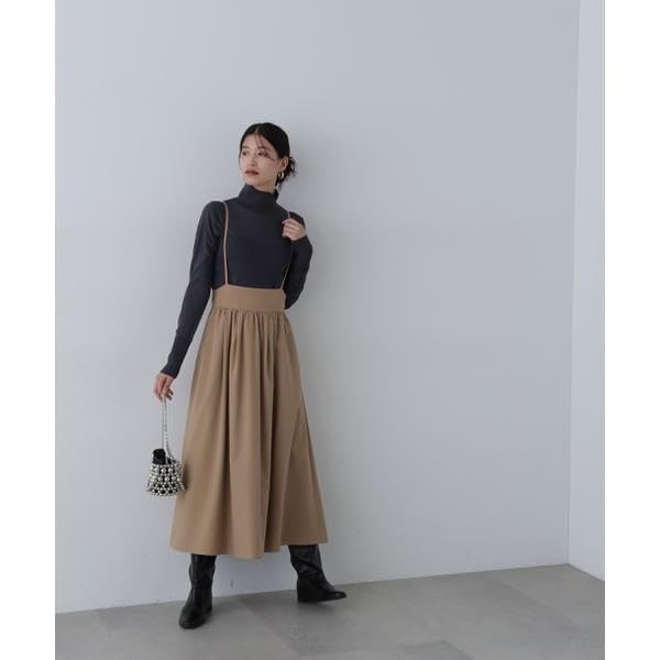 N Natural Beauty Charcoal Turtleneck Sweater with Bustier Trim Basic Women's