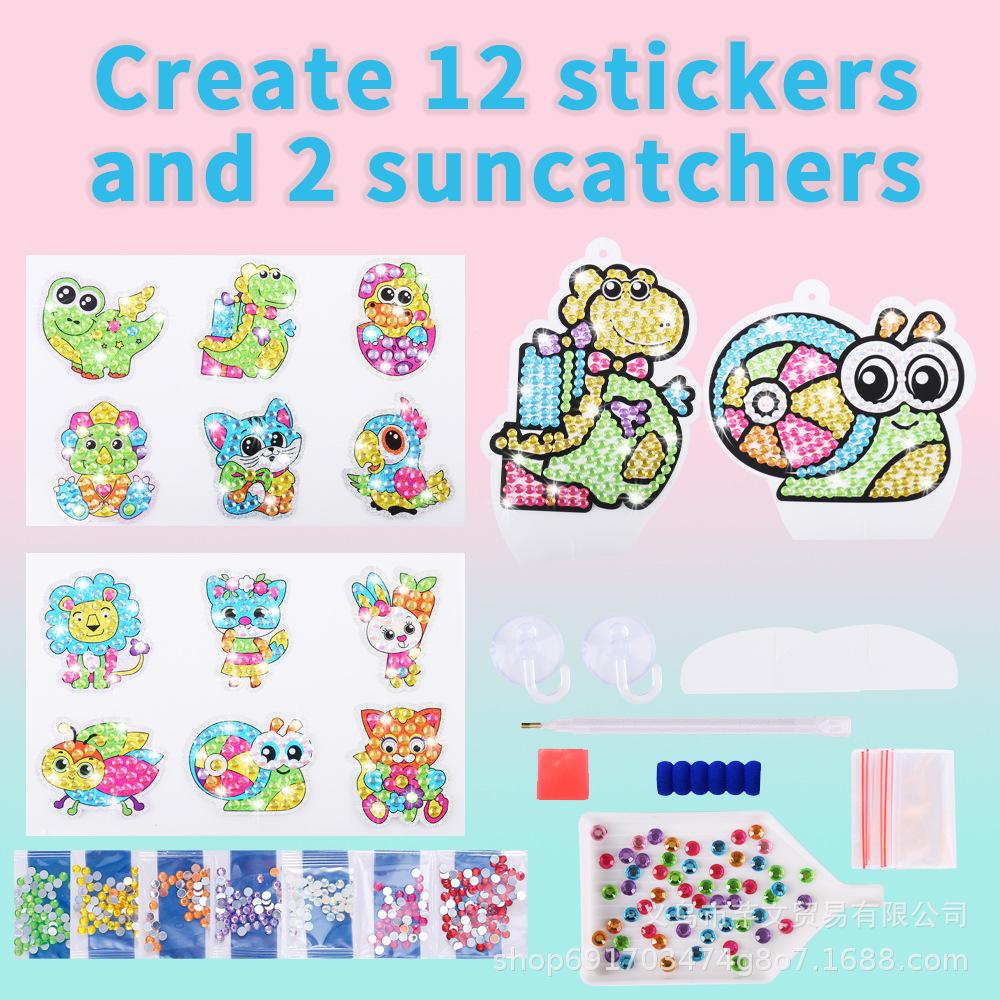 New 5D Laser Diamond Sticker, Diamond Painting Random Sticker, Children'S Cartoon Diy Crystal Diamond