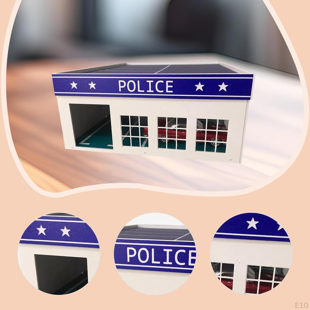 1:64 Parkplätze / 64 Diecast Auto Vitrine Lebensecht Sammlung Multifunktionales Diorama Gebäude