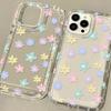 Colorful Small Flowers for iPhone17promax Mobile Phone Case Apple 16 Large Hole 14/13 New 15 Airbag