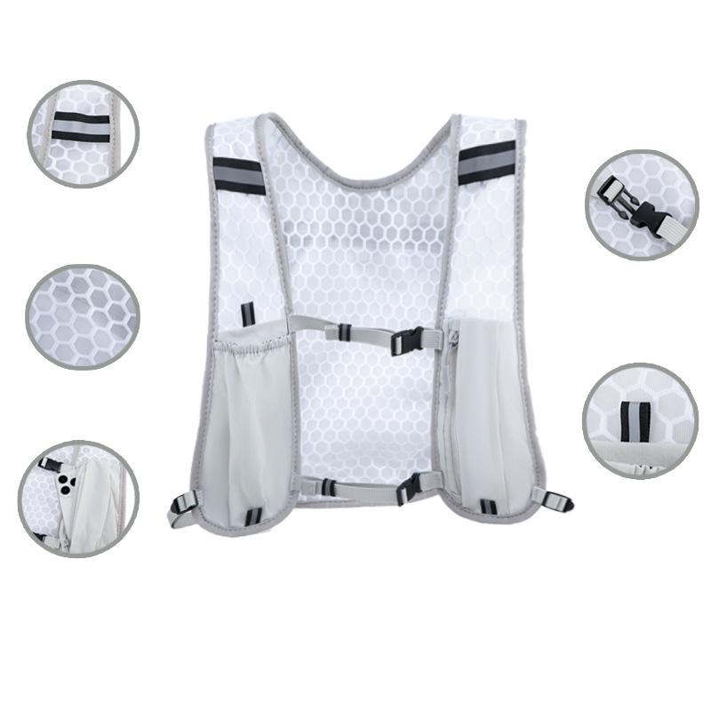 Lightweight Outdoor Mountaineering Vest with Phone Pocket for Running, Cycling, and Hiking - Includes Water Bottle Holder