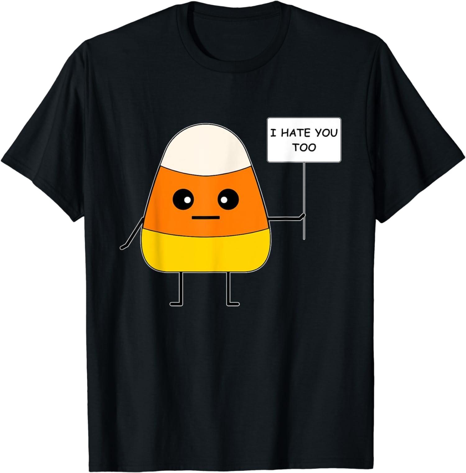 Candy Corn Funny I Hate You Too Team CandyCorn Unisex T-Shirt S разноцветный