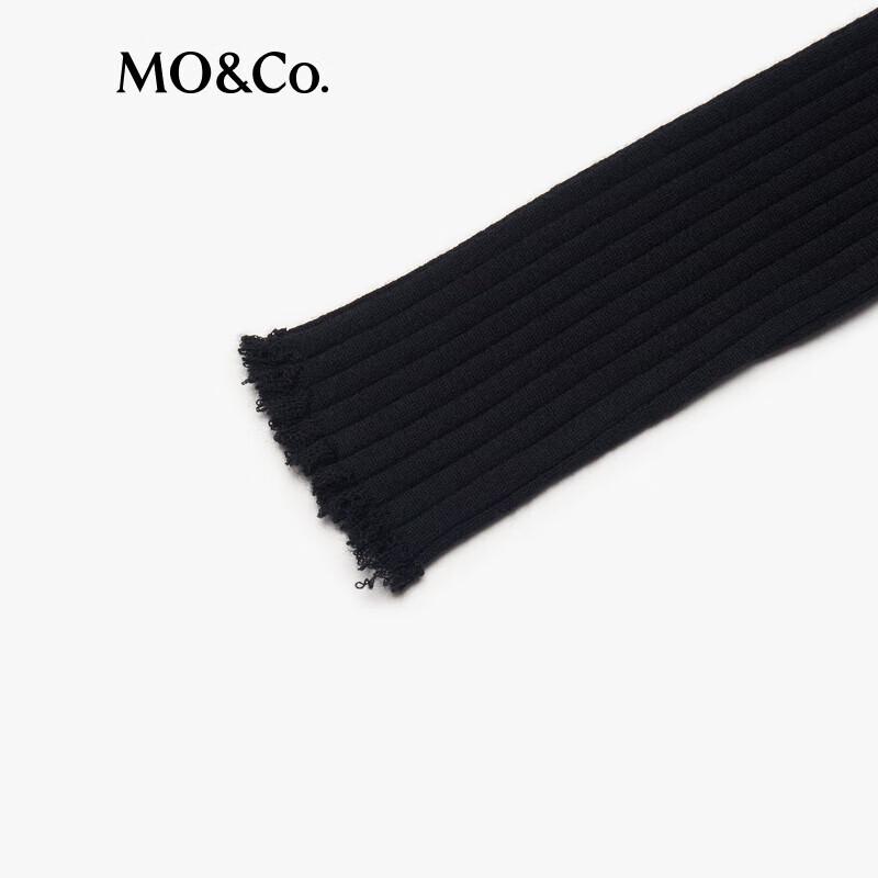 MO&Co. Women's Merino Wool Half-Zip High-Neck Sweater