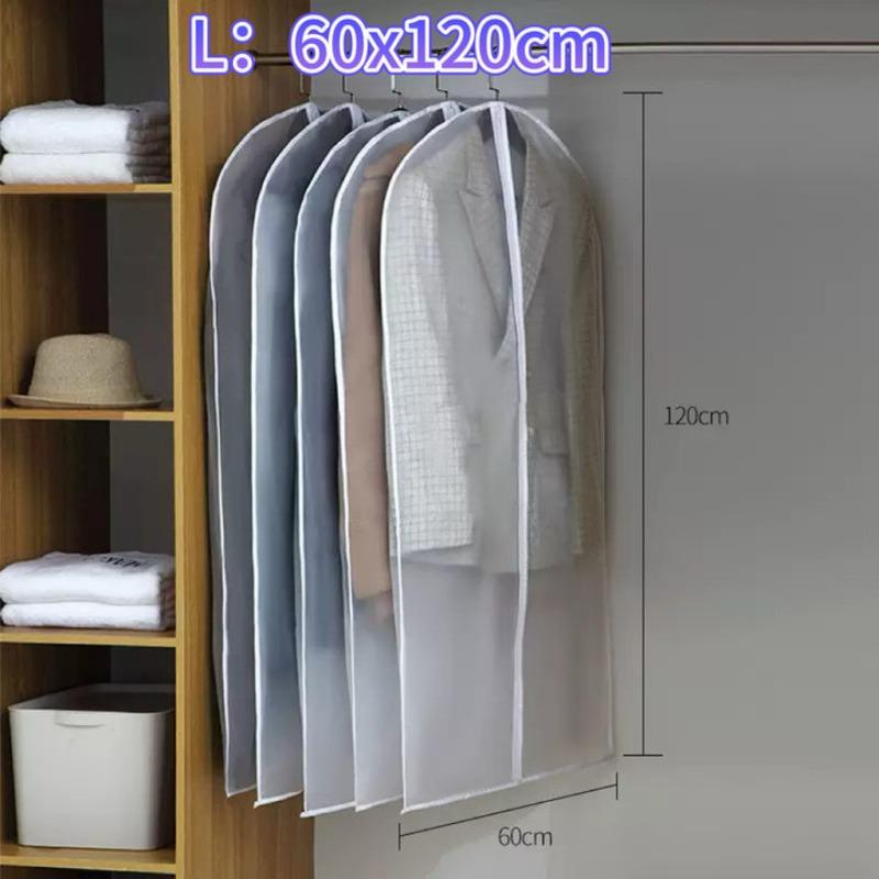 Clothes Hanging Dust Cover Wedding Dress Cover Suit Coat Storage Bag Transparent Fully Enclosed Clothes Covers with Zippe