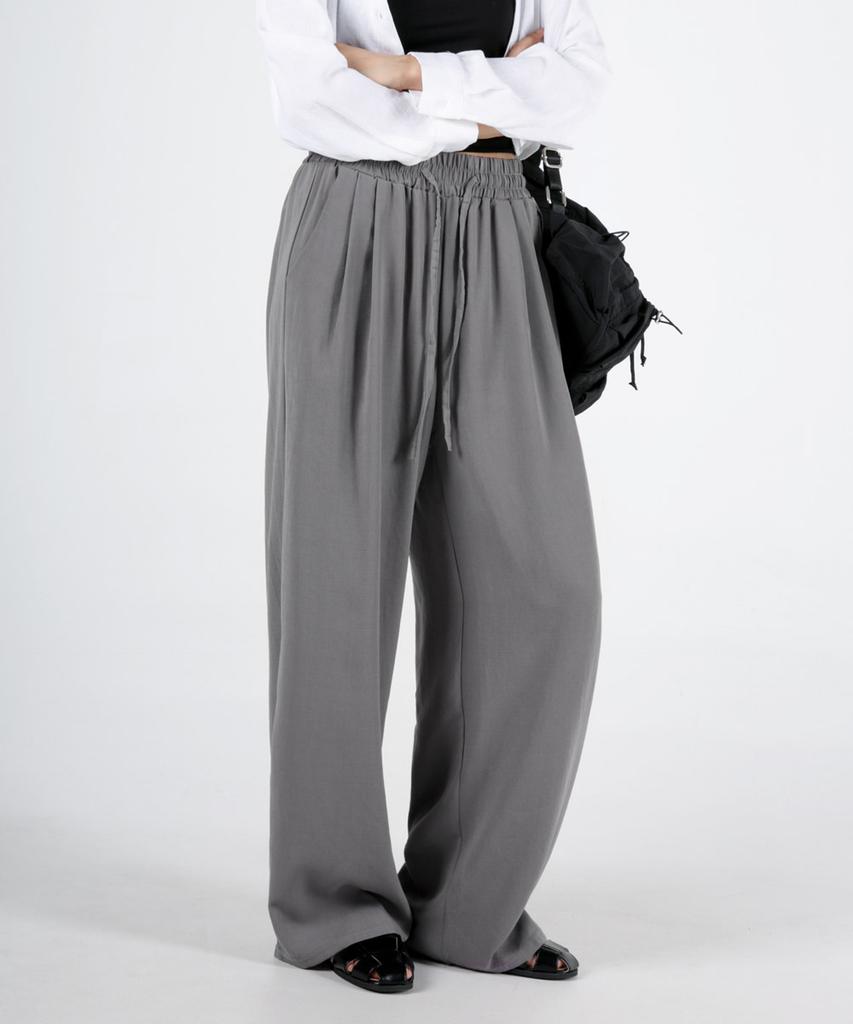 UMM Women'S Cool Touch Double-Pleated Wide Elastic Waist Pants 4 Colors