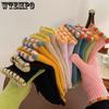 Winter Women's Knitted Gloves Solid Color Touch Screen Warm Windproof Cycling Finger