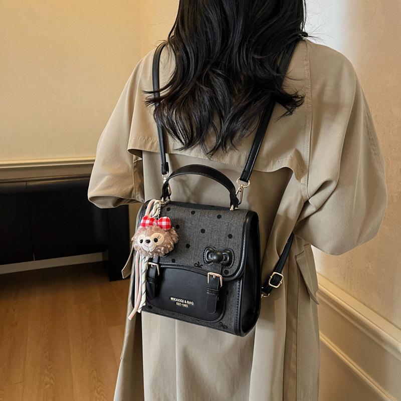 Popular Niche Polka Dot Backpack Women's Versatile Small Backpack Fashion Messenger Bag