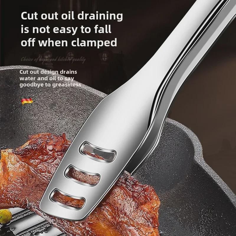 316 Stainless Steel Heat-Resistant Food Clip for Kitchen, BBQ, Steak, Bread, and Hot Pot
