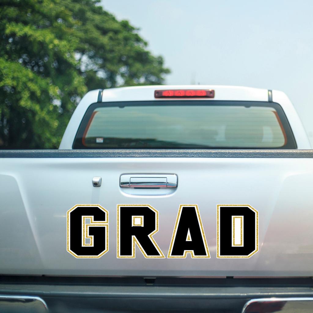 Car Sticker Magnetic Decal Graduation Cap Decoration Refrigerator Magnet Garage Door Bumper Sticker Reflective Car Decor