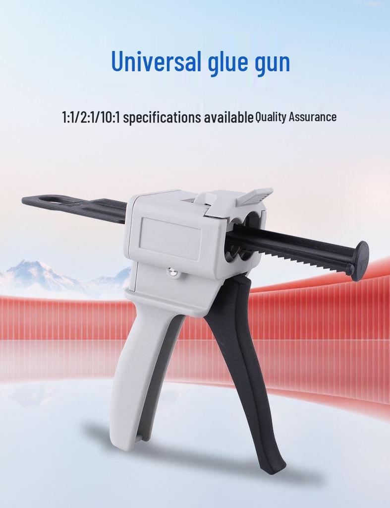 AB Glue Gun 1:1, 2:1, 10:1 Dual Tube Epoxy Resin Glue DP420 with Manual Metal Top Buckle