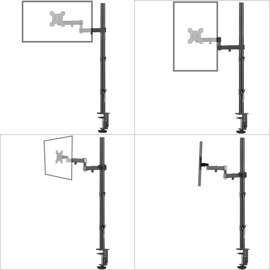 Bracwiser PC Monitor LCD Display Display Monitor Horizontal Compatible with Grommet Type Clamp VESA Standard Load Capacity 10KG MD7821 Arm, Stand,