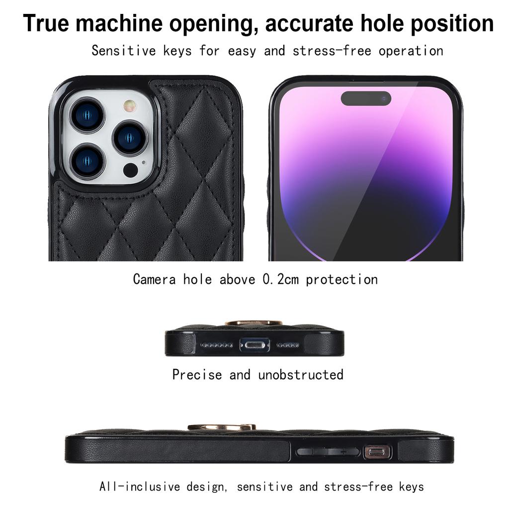 Luxury Leather with Ring Holder Soft Case for iPhone 15 14 13 11 Pro Max 12 Mini XS XR X 8 7 6 6S Plus 14Pro 13Pro Shockproof Cover