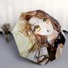1pc Outdoor Umbrella with Cute Anime Girl Design - Automatic Opening/Closing, Portable 3-Fold Design, 8-Bone Iron Frame - Perfect Gift for Fans,