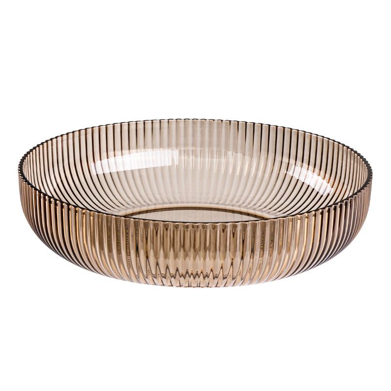 Pet Fruit Plate Snack Plate, Chinese Daily Food Kitchen Fruit Plate, Household Three-Color Simple Fruit Snack Plate