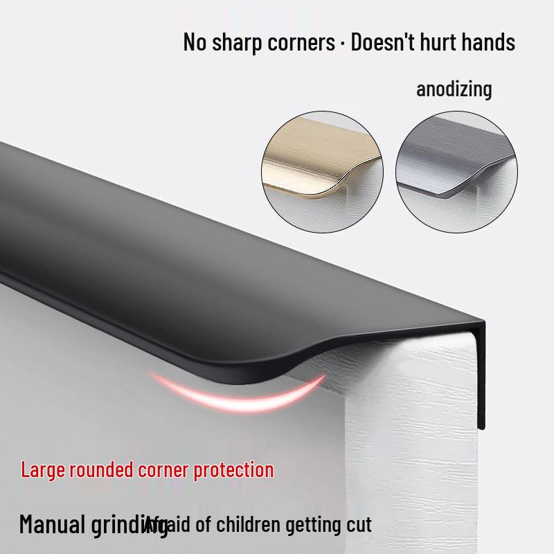 Modern Minimalist No-Drill Aluminum Cabinet Handle
