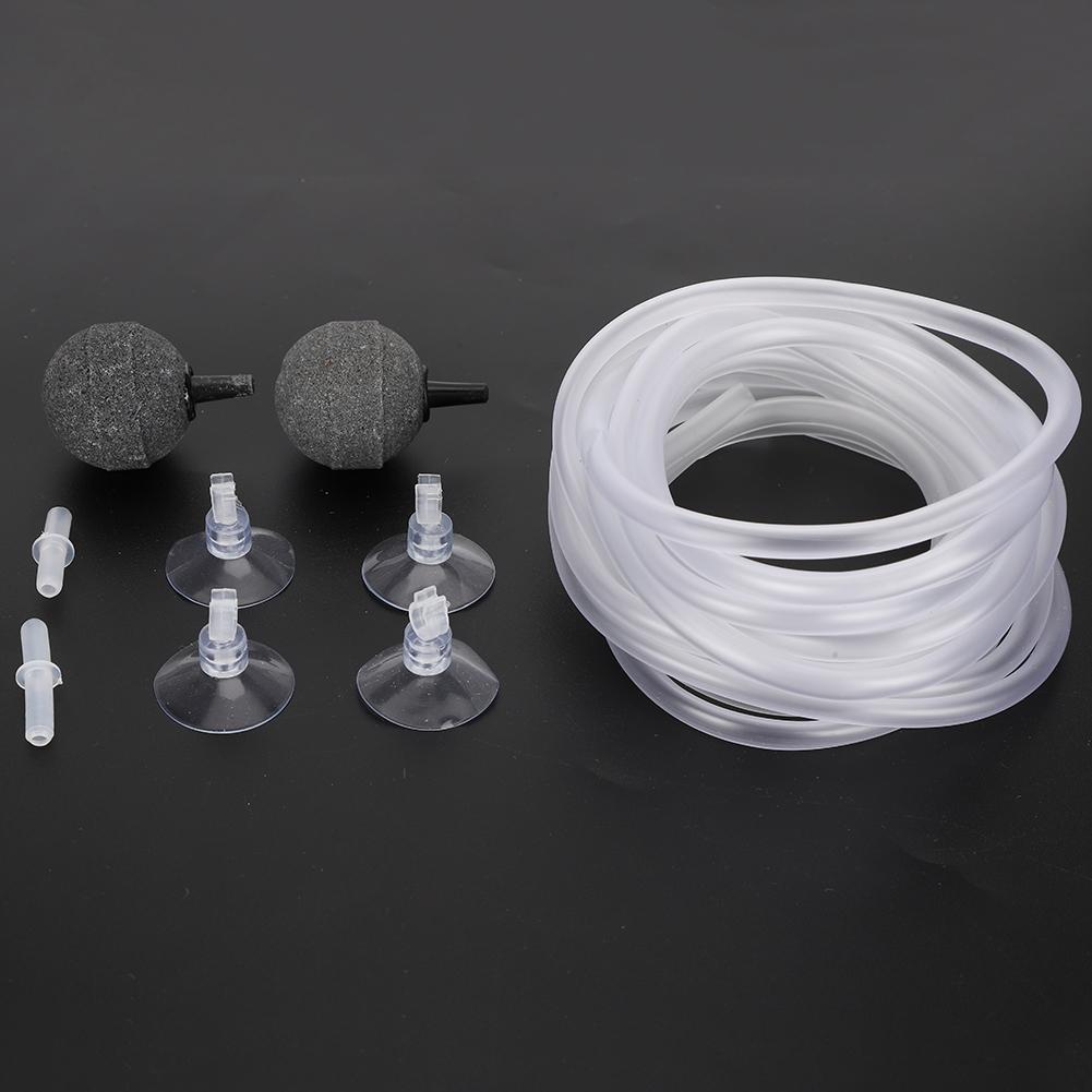 Aquarium Oxygen Pump Accessory Kit Bubble Stone Hose Suction Cup Holder Valve Aerartion Device for