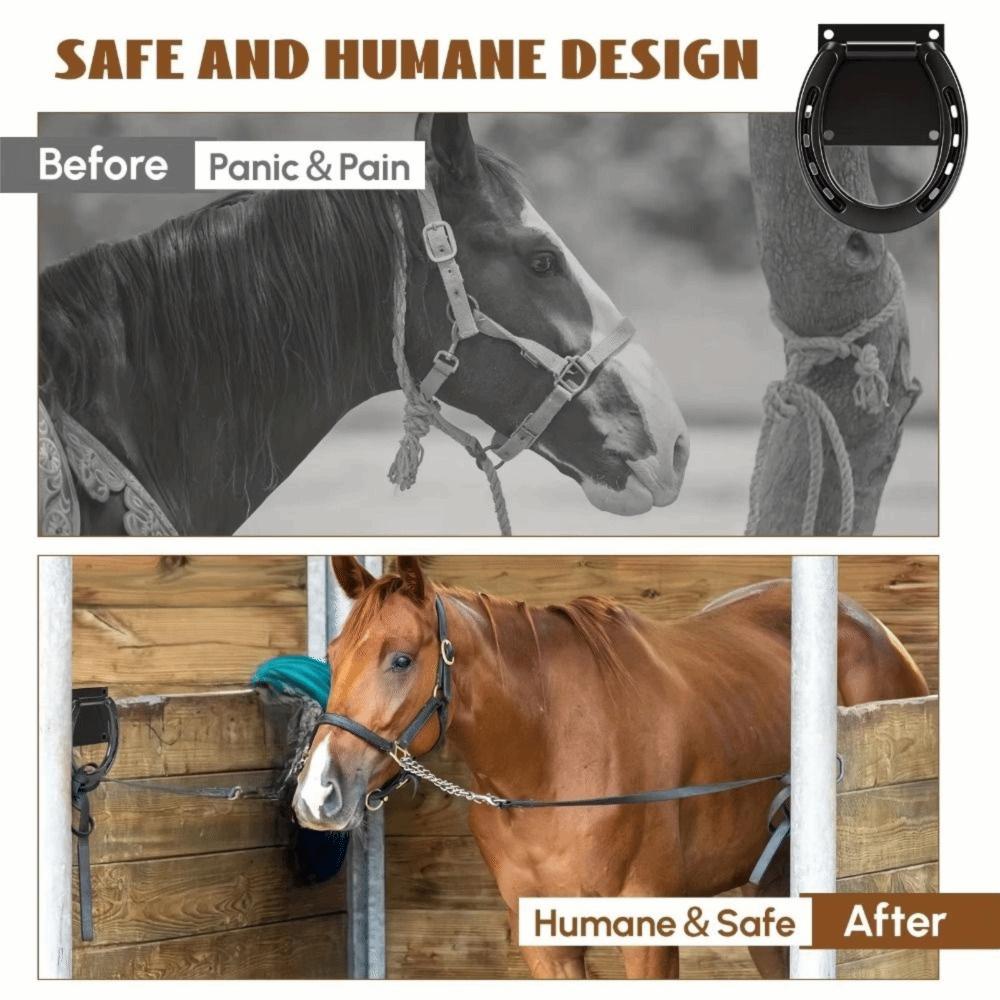 Iron Horse Tie Down Ring Solid Horse Hitching Ring Horse Supplies Horse Safety Tie Ring Stall