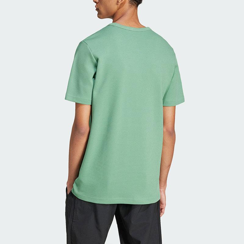 Adidas Originals Essential Trefoil Essentials Waffle T-Shirt Men T-Shirts Light-Green IY2303