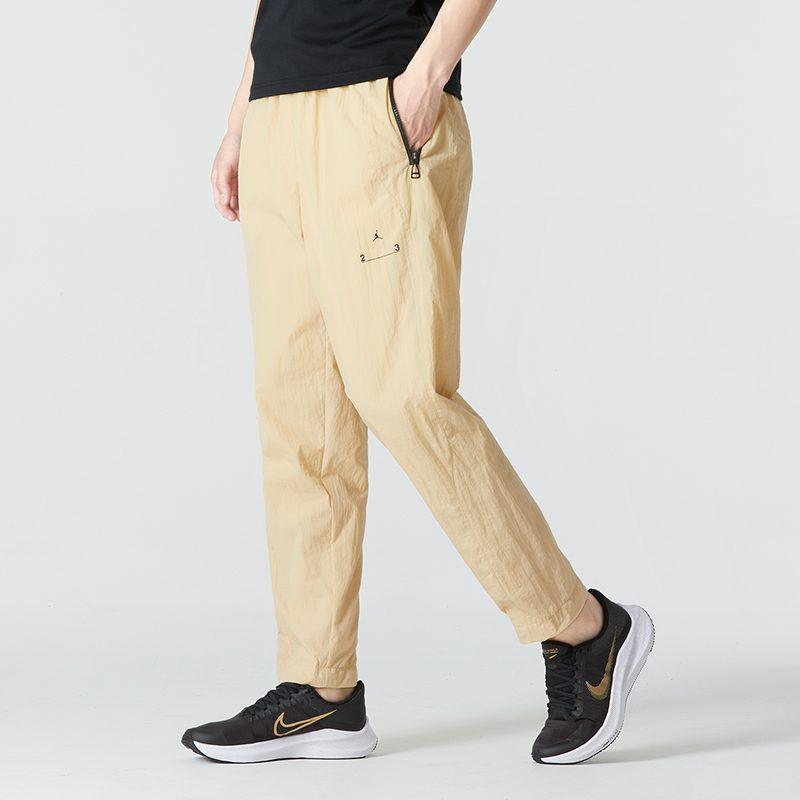 Nike Knitted Sweatpants Men's Khaki Moderate Straight Fit Pants DQ8067-252