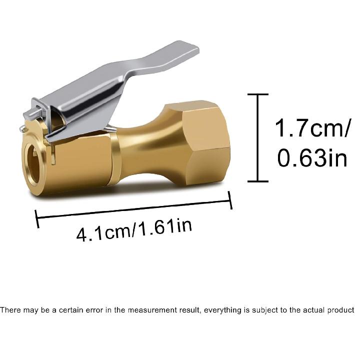 SAFELIFE Brass Air Chuck Closed Flow Tire Chuck Heavy Duty Lock On Tire Inflator Chuck With Clip