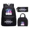 Animation Cartoon Printing Trend Student School Bag Lunch Bag Stationery Pencil Bag Combination Three-Piece Set
