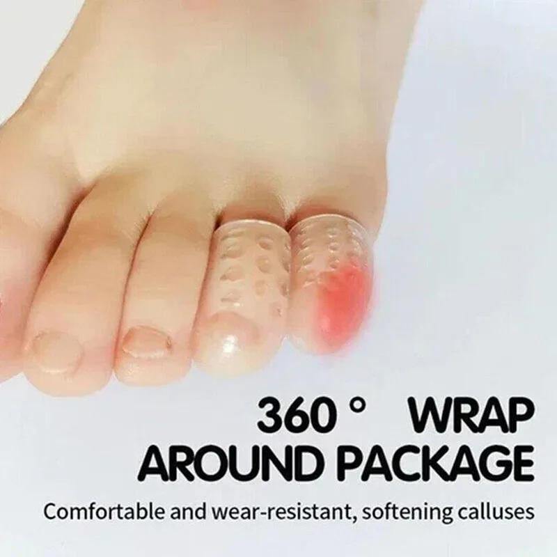 20Pcs Silicone Toe Protective Cover Anti-Friction Breathable Protector Prevents Blisters Toe Caps Covers Protectors Foot Care