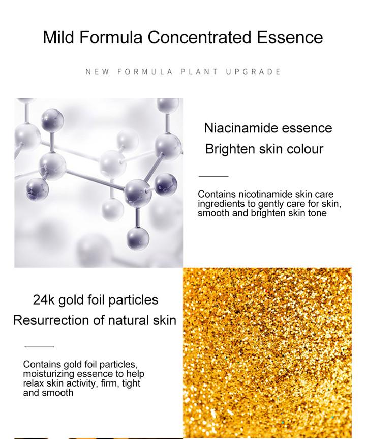 24K Gold Face Serum Hyaluronic Acid Moisturizing Anti-wrinkle Essence,30ml