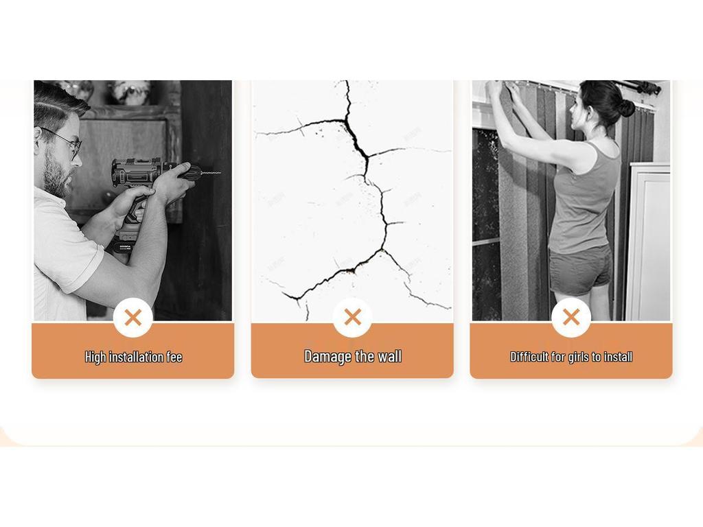 Römische Bohrfreie Teleskop-Gardinen- & Wäschetrocknungsstange mit Einzelhalterung