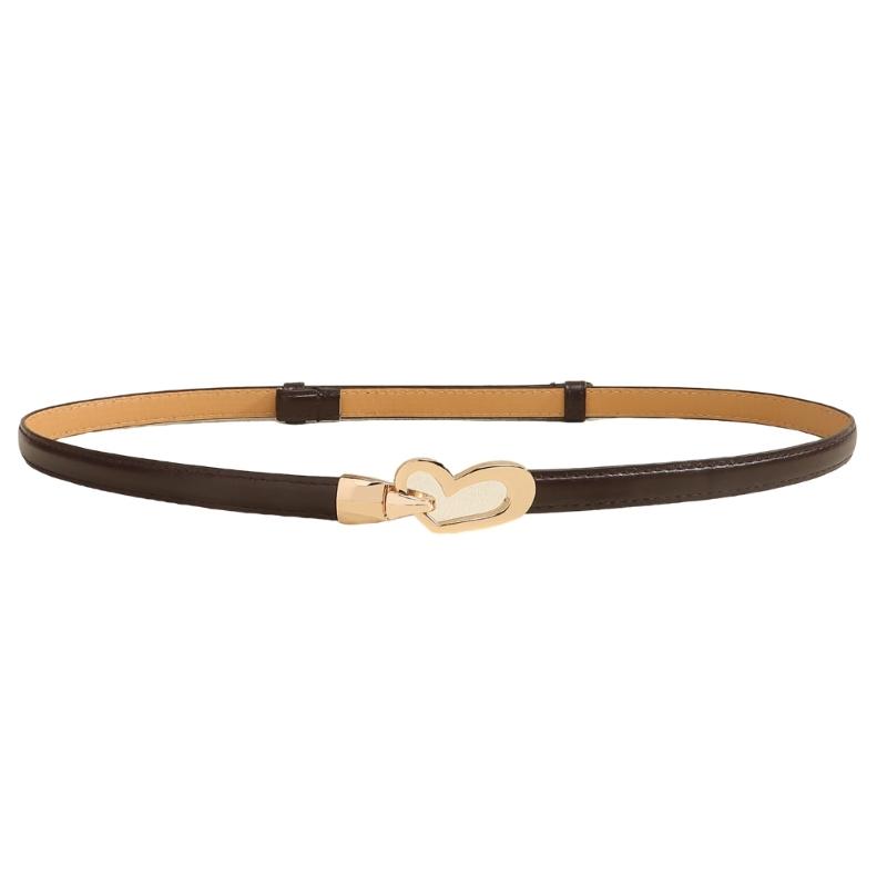 

Adjustable PU Leather Waist Belt for Women Heart Shaped Clasp Waist Girdle Lightweight Fashion Waist Accessory