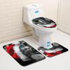 Christmas Bathroom Floor Mat Toilet Three-Piece Set