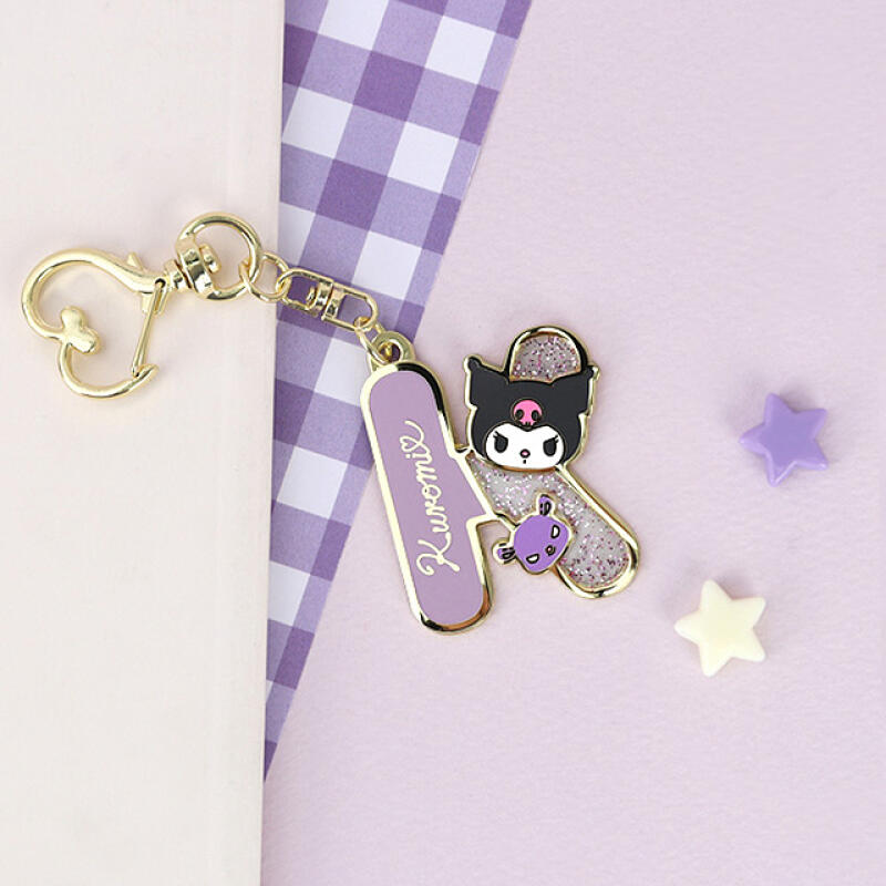 Kuromi Initial Keychain