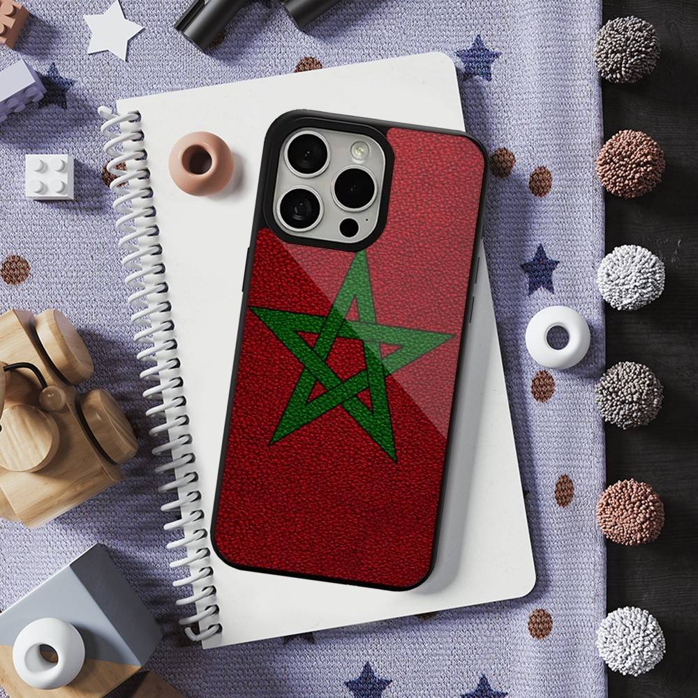 Flag Art M-Morocco Case For iPhone Mini,13,15,Pro,Max,For Magsafe,17,14,Plus,12,11,16,Magnetic Wireless Charging
