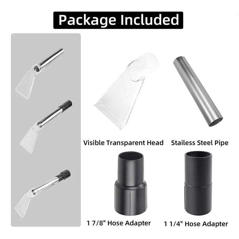 38Mm Vacuum Cleaner Brush Head Swivel Head Floor Nozzle Transparent Carpet Cleaner Brush Head Nozzle Adapters Household Cleaning