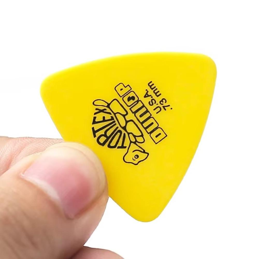 10pcs Guitar Delrin Dunlop Guitar Picks 0.5/0.6/0.73/0.88/1.0/1.14MM Anti-slip Style Electric Guitar Picks Triangle Picks