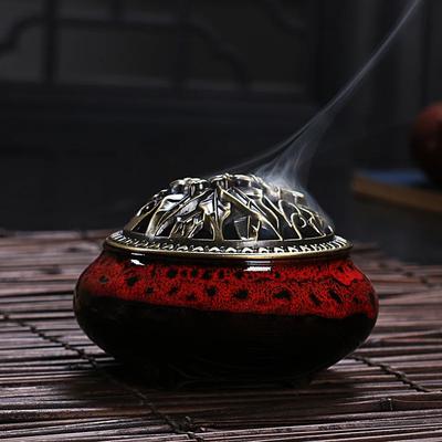 Starožitný Kadidelnice Cloisonné Umělecká Díla Dekorace Kreativní Design Domácí Použití Jemný Interiér Kadidlo Lore Barva Smaltovaný Kadidelnice