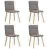 VidaXL Dining Chairs Set of 4 Taupe Fabric, Chair, Living Room Chair, Accent Chair, Kitchen Chair, Dining Room Seat 3315326